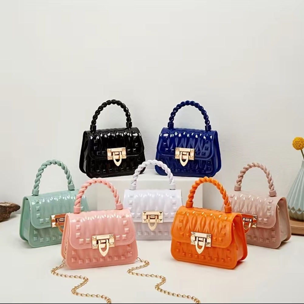👛✨ Mini Jelly Studded Handbags, Candy Color Chain Crossbody Bag